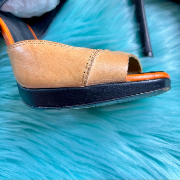 ALEXANDER MCQUEEN Strappy LEATHER Cuff Platform Bootie Sandal Heels Women’s 7 - Picture 9 of 16